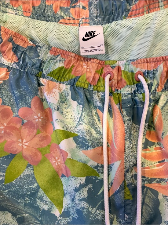 Nike Other - Nike men’s Floral Drawstring Shorts - Blue, Pink & Green